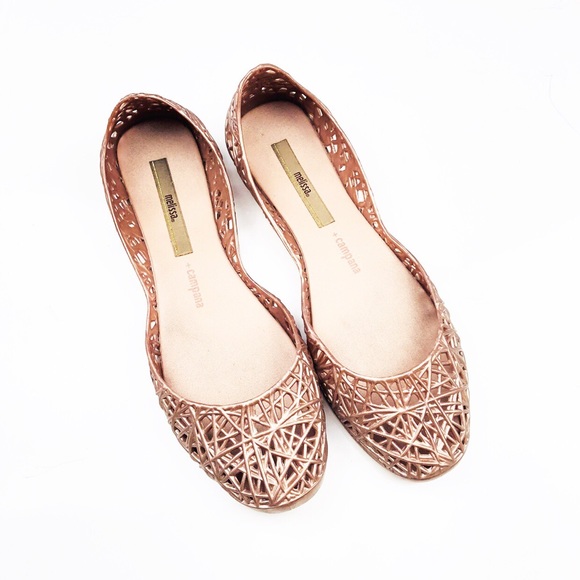 rose gold melissa shoes
